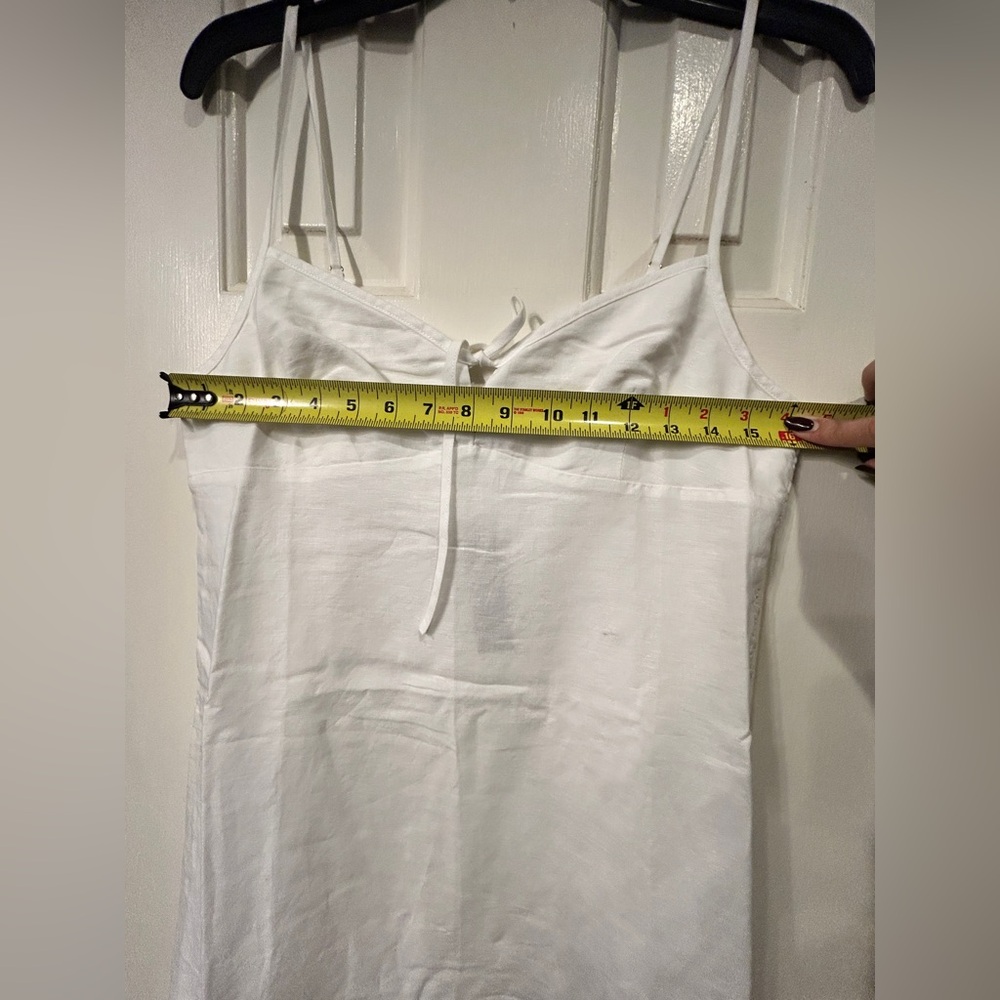 NWT Eyelet midi dress in linen-cotton blend Size Small - Picture 12 of 16